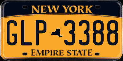 NY license plate GLP3388