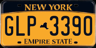 NY license plate GLP3390