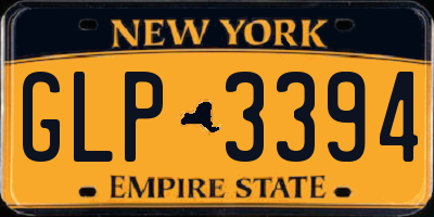 NY license plate GLP3394