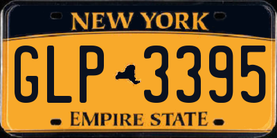 NY license plate GLP3395
