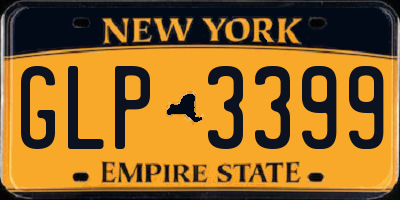 NY license plate GLP3399
