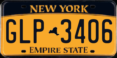 NY license plate GLP3406