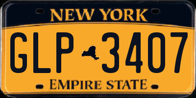 NY license plate GLP3407