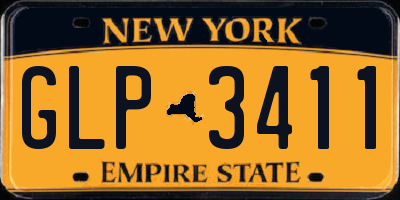 NY license plate GLP3411