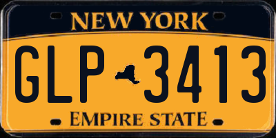 NY license plate GLP3413