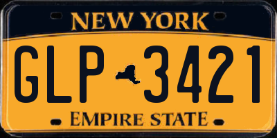 NY license plate GLP3421