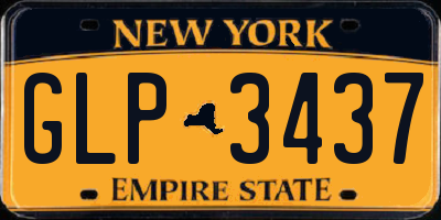 NY license plate GLP3437
