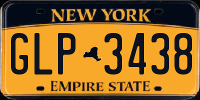 NY license plate GLP3438
