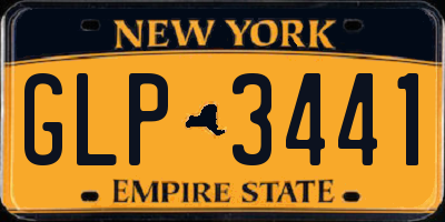 NY license plate GLP3441