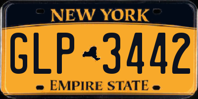 NY license plate GLP3442