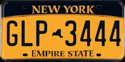 NY license plate GLP3444