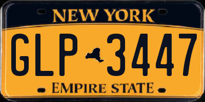 NY license plate GLP3447
