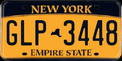 NY license plate GLP3448