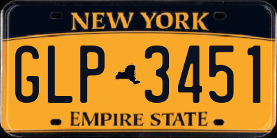 NY license plate GLP3451