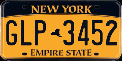 NY license plate GLP3452