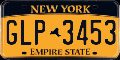 NY license plate GLP3453