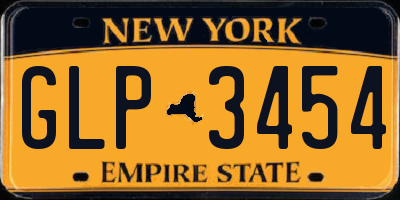 NY license plate GLP3454