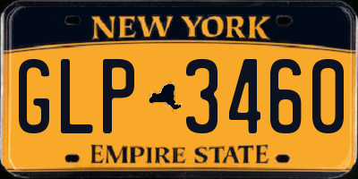 NY license plate GLP3460