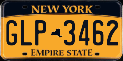 NY license plate GLP3462