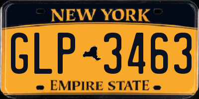 NY license plate GLP3463