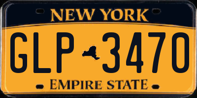 NY license plate GLP3470