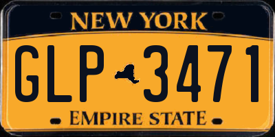 NY license plate GLP3471