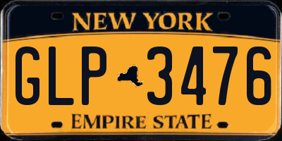 NY license plate GLP3476