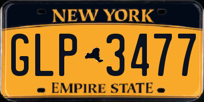 NY license plate GLP3477