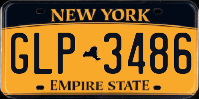 NY license plate GLP3486