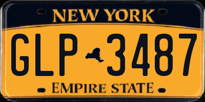NY license plate GLP3487