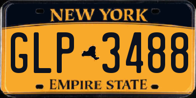 NY license plate GLP3488