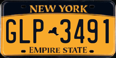 NY license plate GLP3491