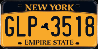 NY license plate GLP3518