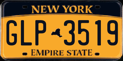 NY license plate GLP3519