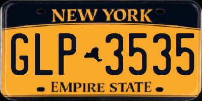 NY license plate GLP3535