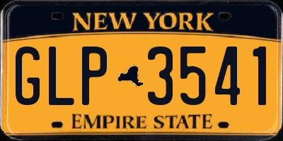 NY license plate GLP3541