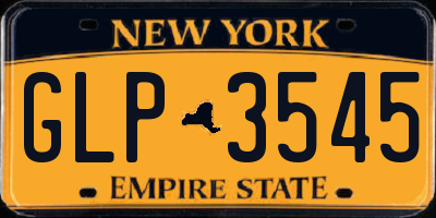 NY license plate GLP3545