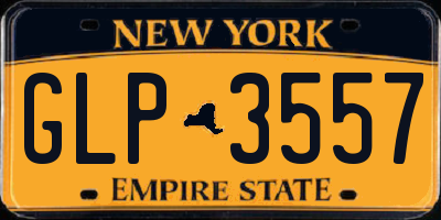 NY license plate GLP3557
