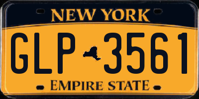 NY license plate GLP3561