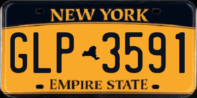 NY license plate GLP3591