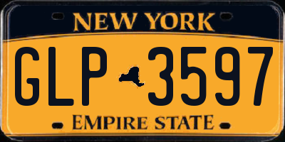 NY license plate GLP3597