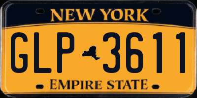 NY license plate GLP3611