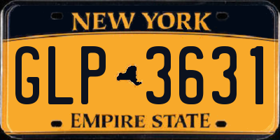 NY license plate GLP3631