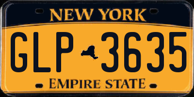 NY license plate GLP3635
