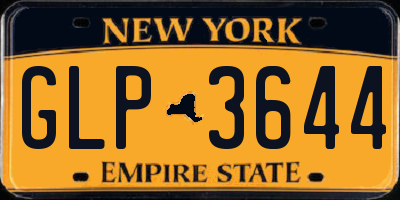 NY license plate GLP3644