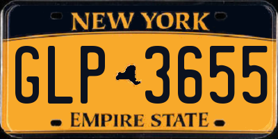 NY license plate GLP3655