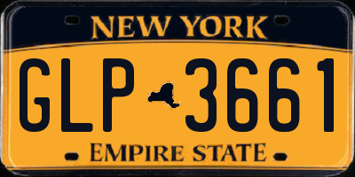NY license plate GLP3661