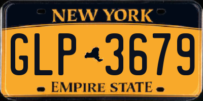 NY license plate GLP3679