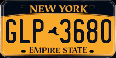 NY license plate GLP3680