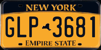 NY license plate GLP3681